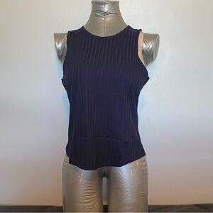 NWT Banana Republic navy ribbed sleeveless top, Medium